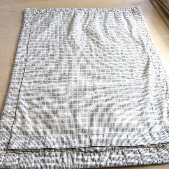 Hand Quilted Patchwork Pillow Sham Green White Wedding Ring Design Cotton Fabric - Picture 7 of 10